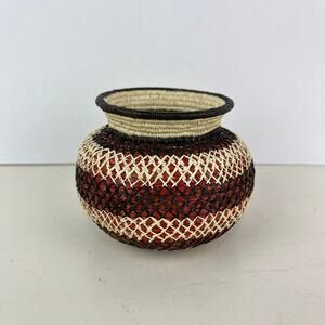 Woven Fishnet Rainforest Basket Handmade